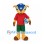 Lizard Mascot Costume with Red Shirt and Blue Shell Pattern