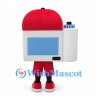 Camera Mascot Costume with Red Cap and Shorts