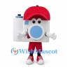 Camera Mascot Costume with Red Cap and Shorts