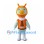 Orange Alien Mascot Costume with Antennae and Gray Boots
