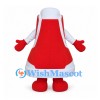 Red and White Sneaker Mascot Costume with Blue Laces