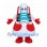 Red and White Sneaker Mascot Costume with Blue Laces