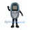 Mobile Phone Mascot Costume in Teal with Number Keypad