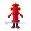 Fire Hydrant Mascot Costume in Red with Yellow Side Caps