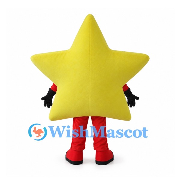 Yellow Star Mascot Costume with Red Legs