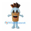 Ice Cream Cone Mascot Costume with Chocolate Wafer Sticks