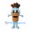 Ice Cream Cone Mascot Costume with Chocolate Wafer Sticks