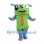 Green Robot Mascot Costume with Red Striped Tie