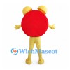 Alarm Clock Mascot Costume with Red Rim and Yellow Bells