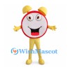 Alarm Clock Mascot Costume with Red Rim and Yellow Bells