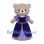 Teddy Bear Mascot Costume with Purple Princess Dress