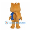 Brown Squirrel Mascot Costume with Blue Jacket