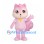 Pink Squirrel Mascot Costume with Pink Outfit