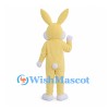 Yellow Rabbit Mascot Costume with White Belly