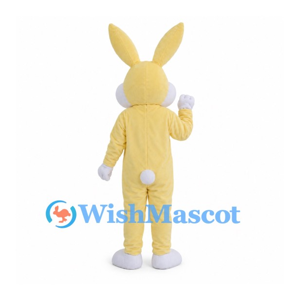 Yellow Rabbit Mascot Costume with White Belly