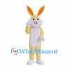 Yellow Rabbit Mascot Costume with White Belly