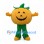 Pumpkin Mascot Costume with Green Leaf Legs