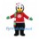 Penguin Mascot Costume with Christmas Sweater and Santa Hat