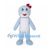 Light Blue Seal Mascot Costume with Red Hair Bow
