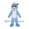 Blue Seal Mascot Costume with White Sailor Hat