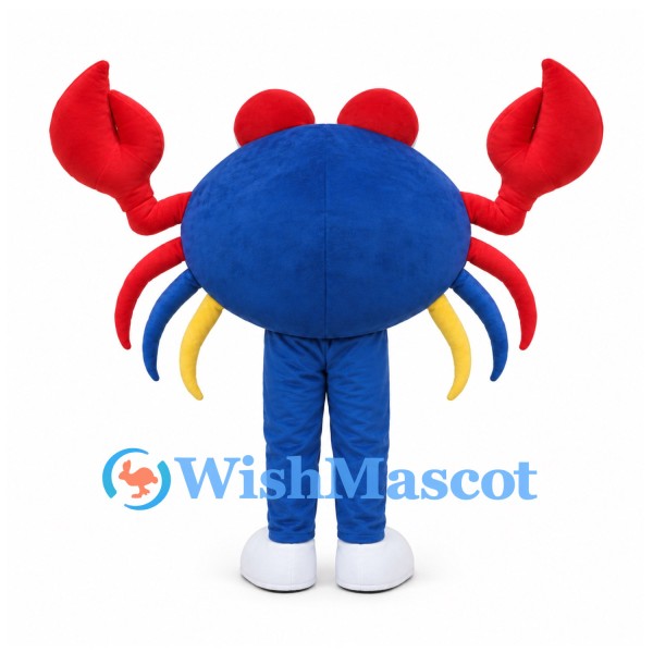 Blue Crab Mascot Costume with Red Claws