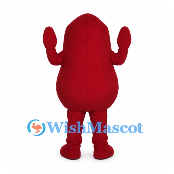 Red Lobster Mascot Costume with Rounded Body and Small Claws