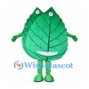 Green Leaf Mascot Costume with Double-Pointed Top