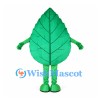 Green Leaf Mascot Costume with Single-Pointed Top
