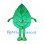 Green Leaf Mascot Costume with Single-Pointed Top