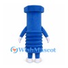 Blue Bolt Mascot Costume with Red Sash