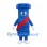Blue Bolt Mascot Costume with Red Sash