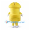 Yellow Bolt Mascot Costume with Red Sash