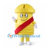 Yellow Bolt Mascot Costume with Red Sash
