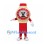 Wristwatch Mascot Costume with Red Strap and Gold Case