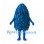 Shaggy Monster Mascot Costume in Blue