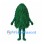 Shaggy Monster Mascot Costume in Green
