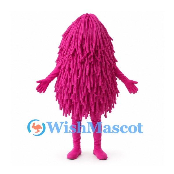 Shaggy Monster Mascot Costume in Pink