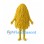 Shaggy Monster Mascot Costume in Yellow
