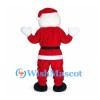Santa Claus Mascot Costume with Red Suit and White Beard