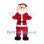 Santa Claus Mascot Costume with Red Suit and White Beard