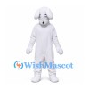 Dog Mascot Costume in White with Floppy Ears