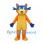 Fox Mascot Costume in Orange with Blue Eye Mask