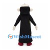 Man Mascot Costume with Black Robe and Red Shoes