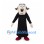 Man Mascot Costume with Black Robe and Red Shoes