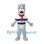 Dog Mascot Costume with Sailor Hat and Striped Shirt
