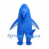 Shark Mascot Costume in Blue with White Belly
