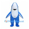 Shark Mascot Costume in Blue with White Belly
