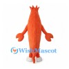 Fish Mascot Costume in Orange with Tall Red Crest