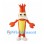 Fish Mascot Costume in Orange with Tall Red Crest