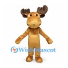 Moose Mascot Costume in Tan with Brown Antlers